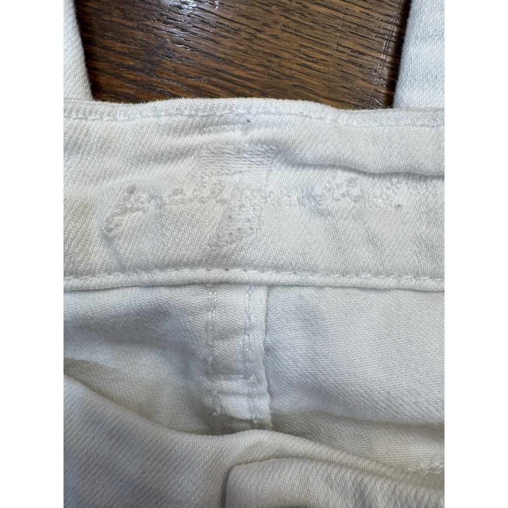 7 For All Mankind Kimmie Crop White Stretch Jeans Women's Size 25 = Size 0-2 - Picture 10 of 11